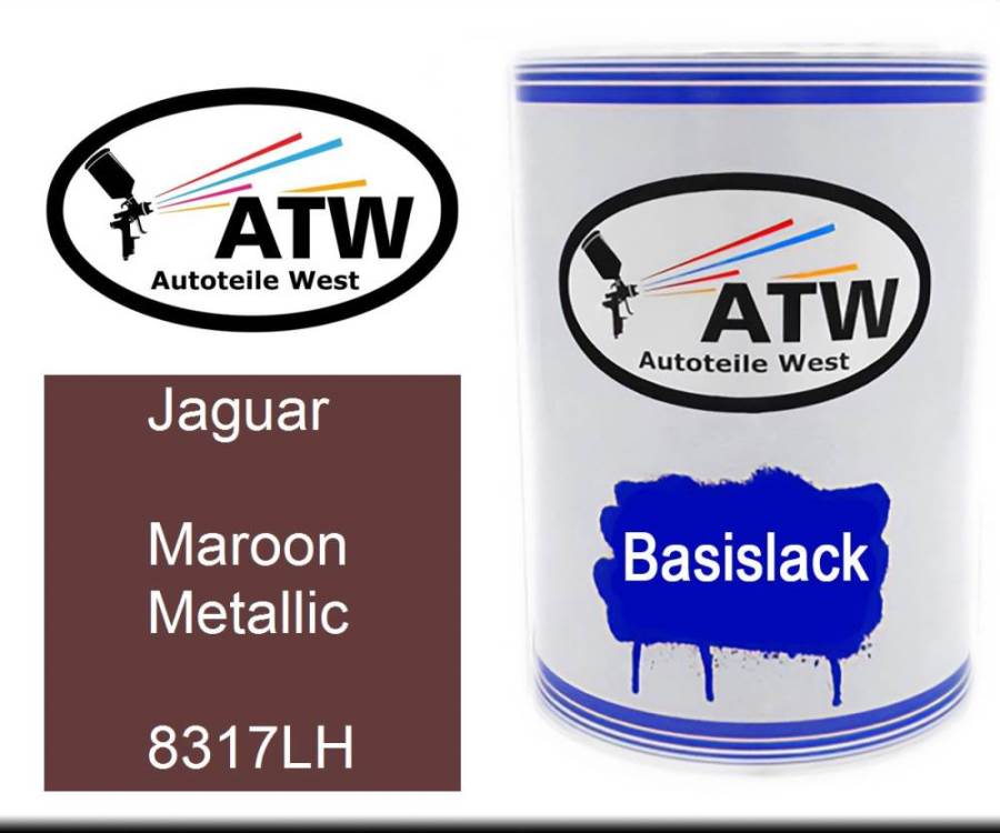 Jaguar, Maroon Metallic, 8317LH: 500ml Lackdose, von ATW Autoteile West.